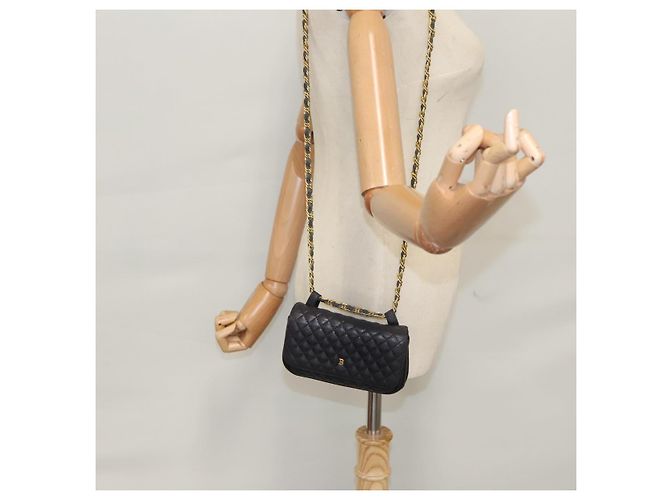 Borsa a Spalla BALLY in Pelle Blu Navy Oro Auth bs20712 D'oro - vista 22