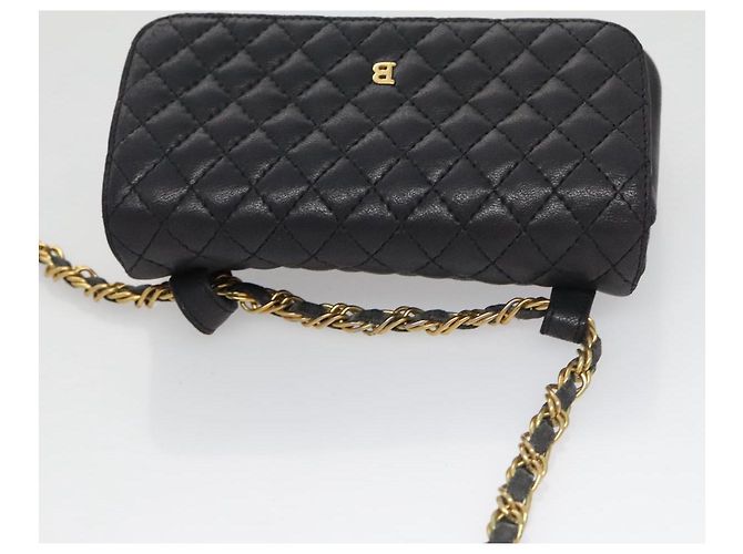 Borsa a Spalla BALLY in Pelle Blu Navy Oro Auth bs20712 D'oro - vista 6