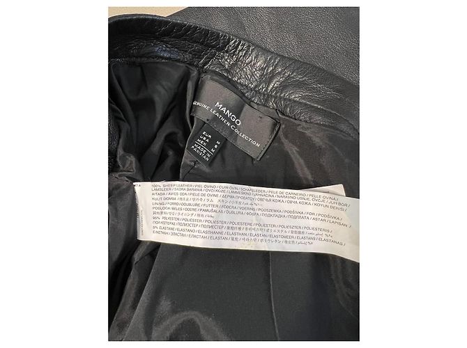 Mango Lederhose Schwarz - Ansicht 4