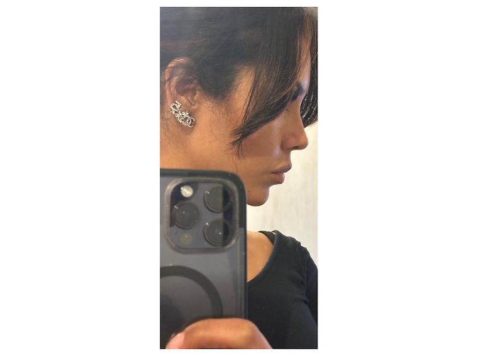 Coco Crush Orecchini Chanel argentati in acciaio Argento - vista 7