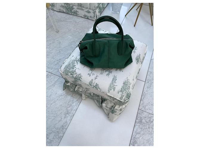 Sac à main Tod's en cuir de python vert - vue 2