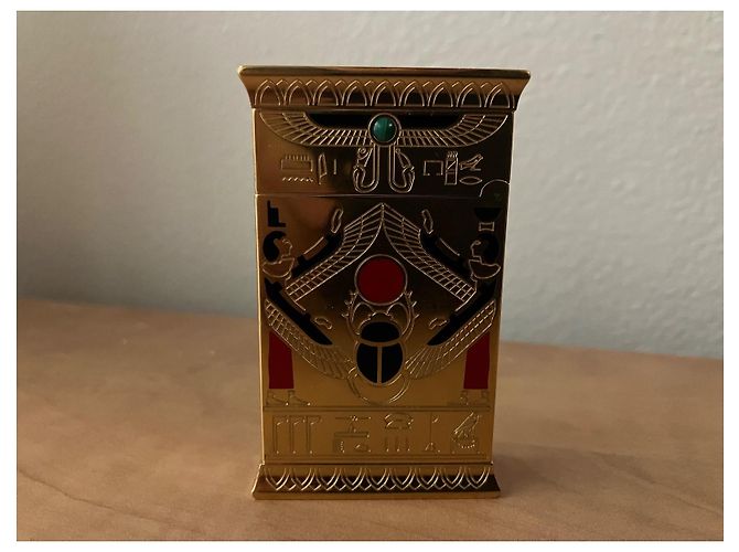St Dupont Pharaoh Ligne 2 Lighter Gold Plated Golden - view 5
