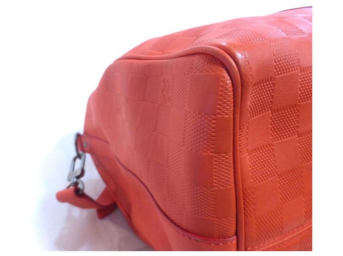 Louis Vuitton Keepall 45 shoulder bag leather damier infini orange fusion - view 10