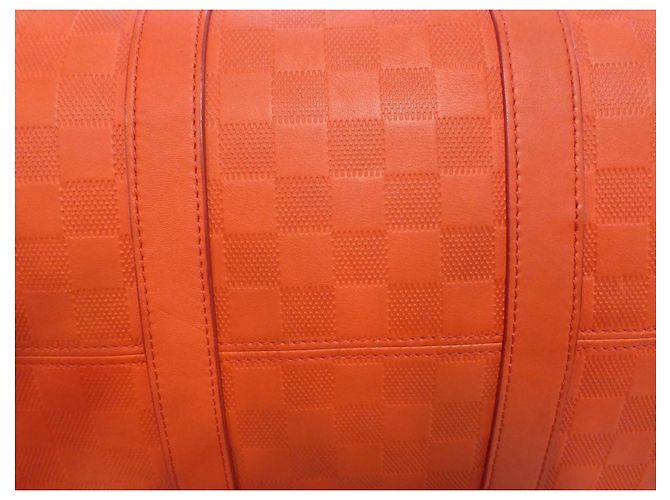 Louis Vuitton Keepall 45 shoulder bag leather damier infini orange fusion - view 19