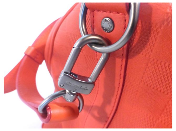 Louis Vuitton Keepall 45 shoulder bag leather damier infini orange fusion - view 5