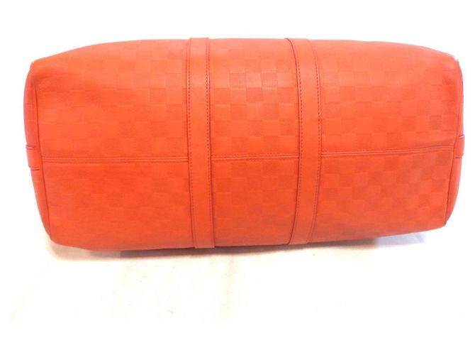 Louis Vuitton Keepall 45 shoulder bag leather damier infini orange fusion - view 9