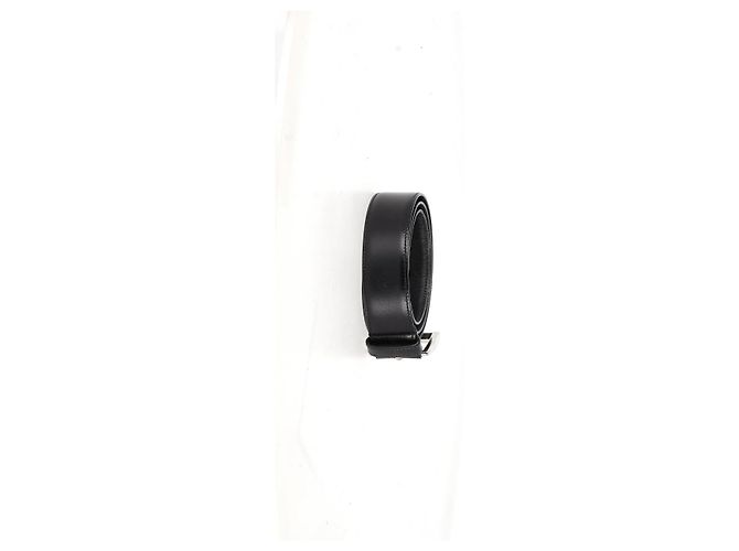 Cinturón de cuero negro con hebilla plateada Prada - vista 5