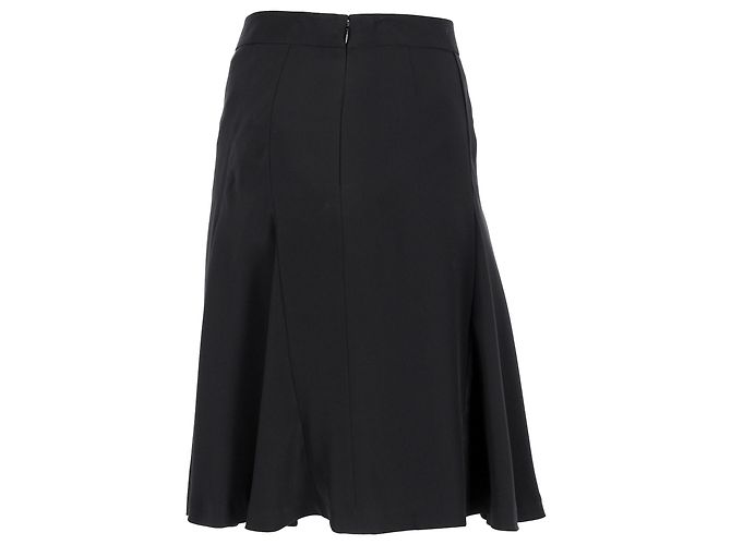 Gonna midi a pannelli Givenchy in acetato nero - vista 3