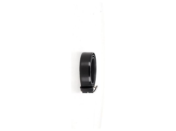 Cinturón de cuero negro con hebilla logo Prada - vista 5