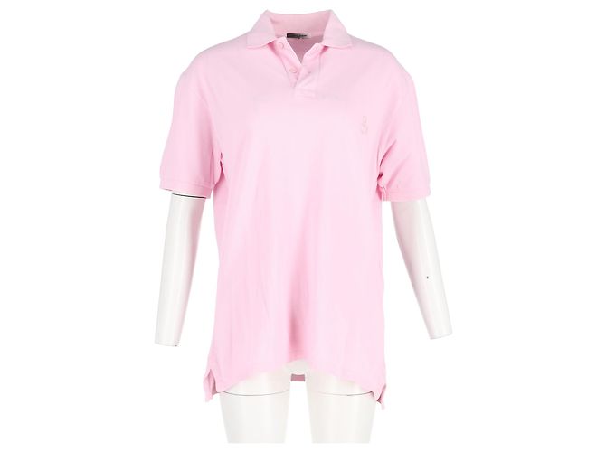 Isabel Marant Anafiko Logo-Embroidered Polo Shirt in Pink Cotton Brown - view 4