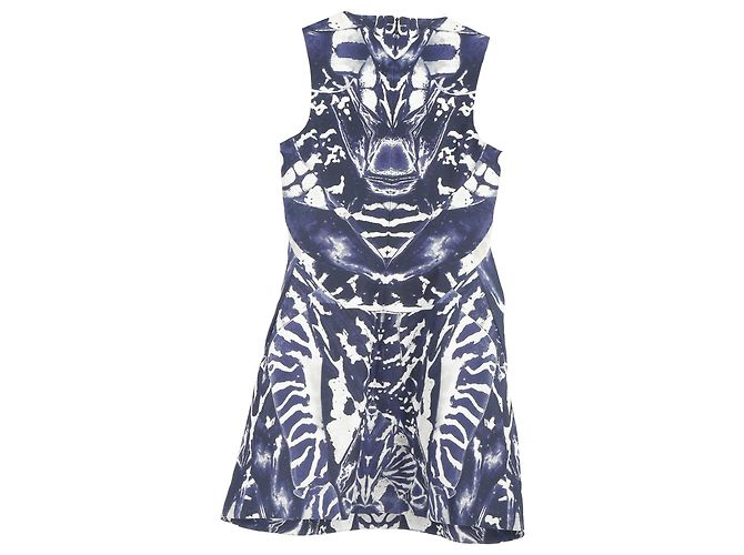 Abito mini senza maniche stampato Alexander Mcqueen in cotone multicolore - vista 2