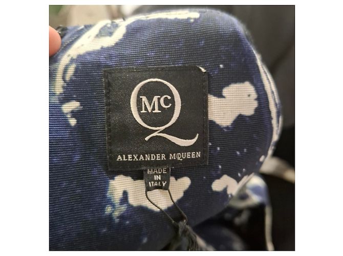 Abito mini senza maniche stampato Alexander Mcqueen in cotone multicolore - vista 3