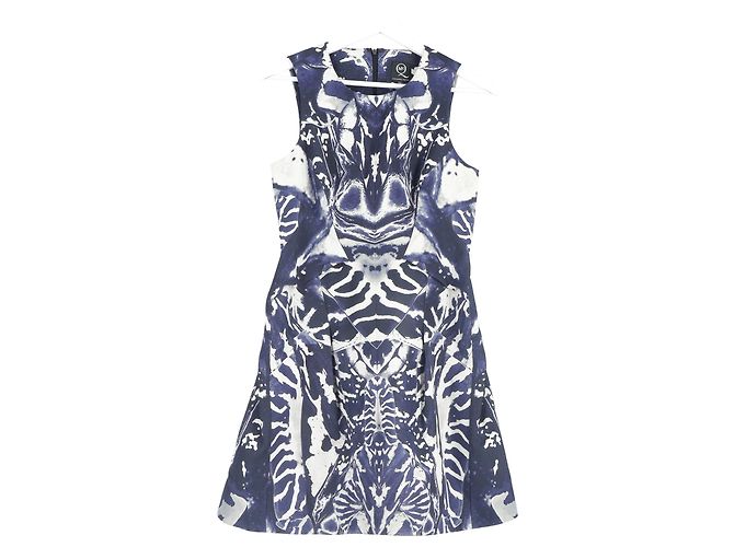 Abito mini senza maniche stampato Alexander Mcqueen in cotone multicolore - vista 4