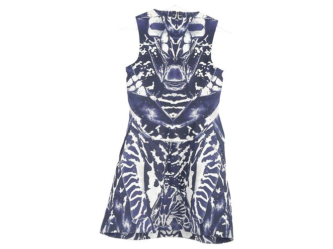 Abito mini senza maniche stampato Alexander Mcqueen in cotone multicolore - vista 5