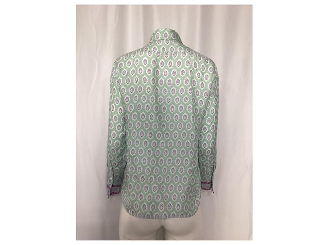 Camisa estampada Sandro en seda verde - vista 10