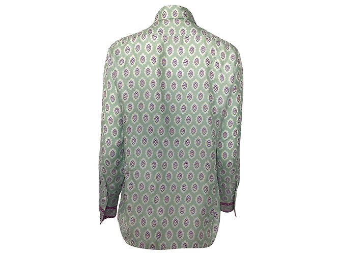 Camisa estampada Sandro en seda verde - vista 4