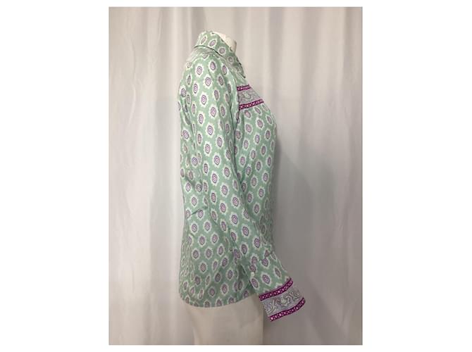 Camisa estampada Sandro en seda verde - vista 8