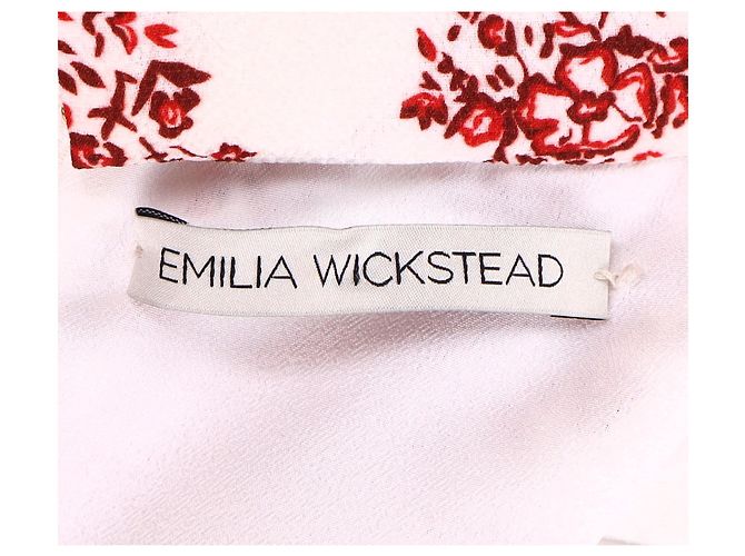 Autre Marque Abito midi stampato floreale Emilia Wickstead in poliestere rosso - vista 10