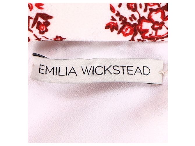 Autre Marque Abito midi stampato floreale Emilia Wickstead in poliestere rosso - vista 4