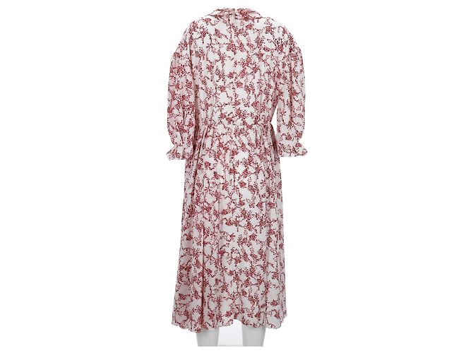 Autre Marque Abito midi stampato floreale Emilia Wickstead in poliestere rosso - vista 9