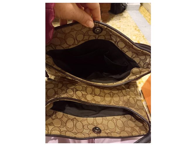 Borsa a spalla Coach in pelle cioccolato - vista 6