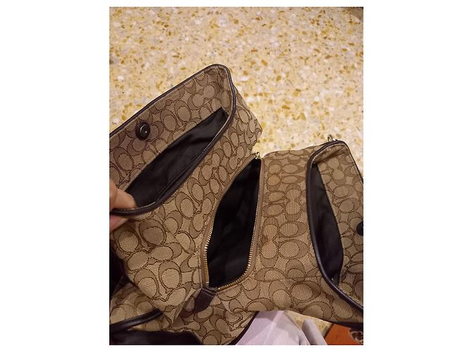 Borsa a spalla Coach in pelle cioccolato - vista 8