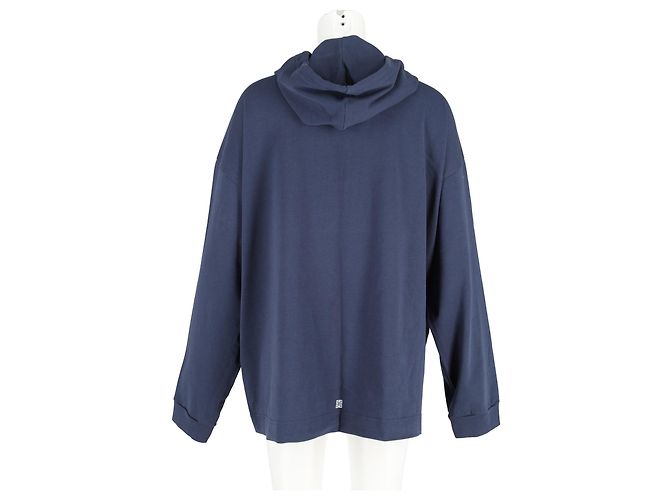 Givenchy Lightning bedruckter Kapuzenpullover aus tiefblauem Baumwollstoff - Ansicht 6