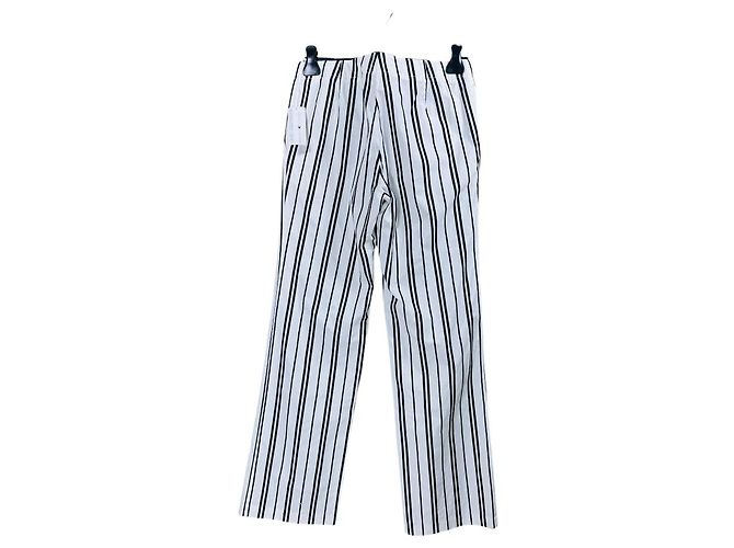 Pantalones rayados blancos y azules Tommy Hilfiger de algodón - vista 3
