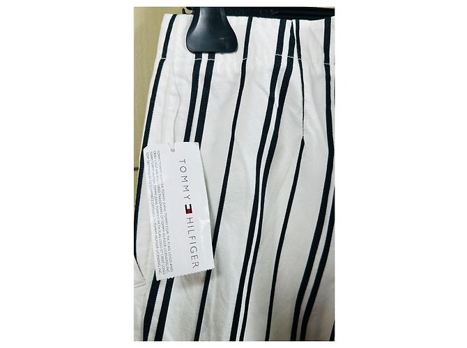 Pantalones rayados blancos y azules Tommy Hilfiger de algodón - vista 4