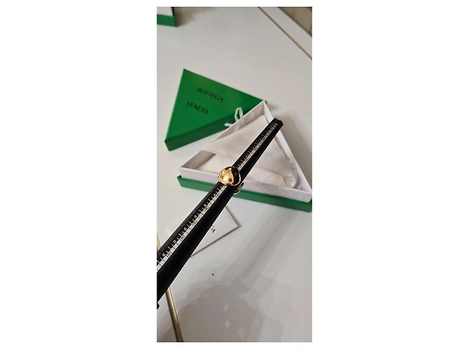 Anello scolpito Bottega Veneta in argento placcato oro D'oro - vista 10