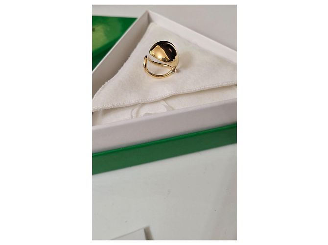 Anello scolpito Bottega Veneta in argento placcato oro D'oro - vista 15