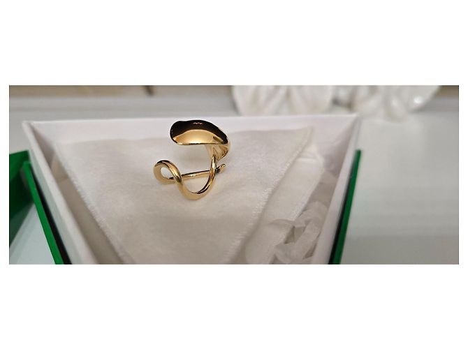 Anello scolpito Bottega Veneta in argento placcato oro D'oro - vista 18
