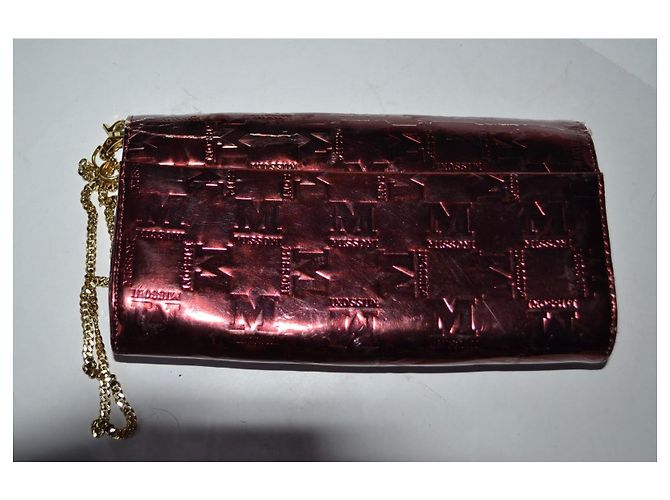 Pochette Missoni Logo Rosso Scuro Vernice Bordò - vista 4