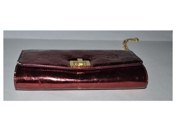 Pochette Missoni Logo Rosso Scuro Vernice Bordò - vista 5