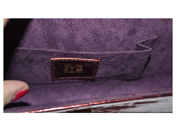 Pochette Missoni Logo Rosso Scuro Vernice Bordò - vista 8