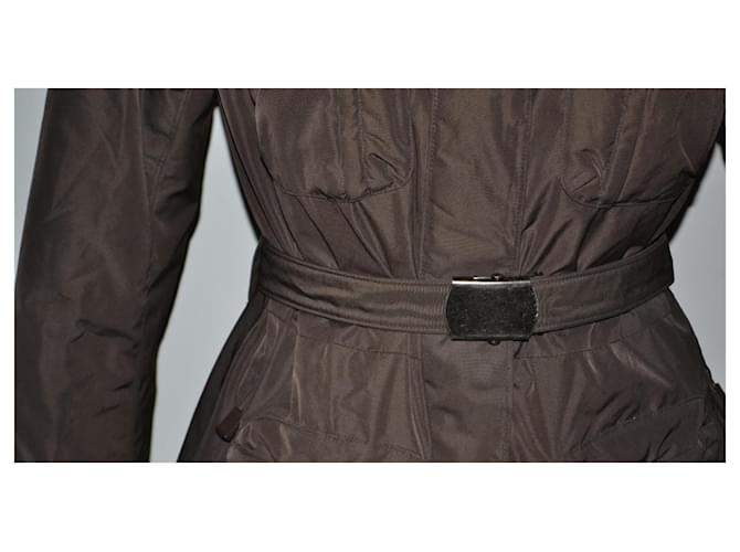 Chaqueta acolchada Aspesi con cinturón marrón Castaño - vista 2