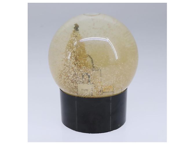 CHANEL Christmas Tree Shopper Snow Globe VIP Only Clear Yellow CC Auth 102238 - view 3