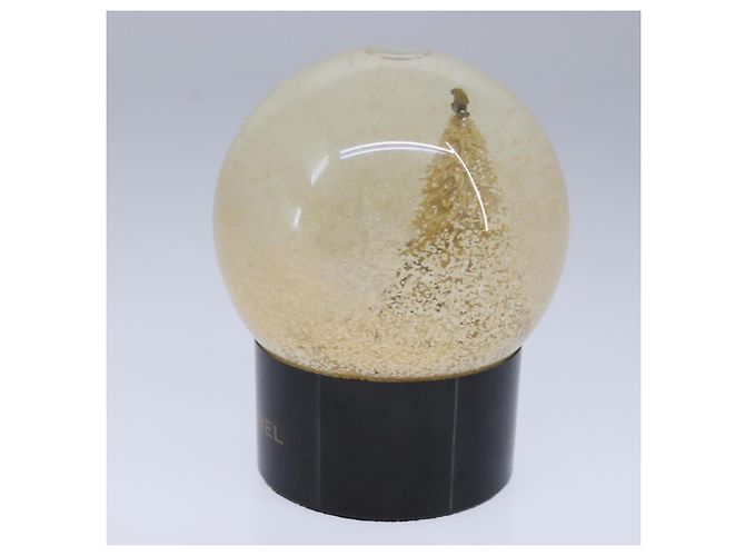 CHANEL Christmas Tree Shopper Snow Globe VIP Only Clear Yellow CC Auth 102238 - view 4