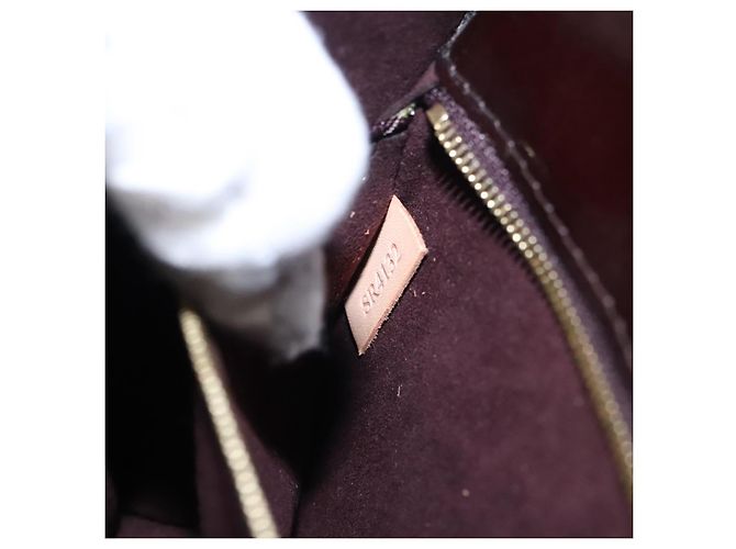 LOUIS VUITTON Vernis Monceau BB Borsa a Mano 2way Amarante M91580 LV Auth 101839 Bordò - vista 11