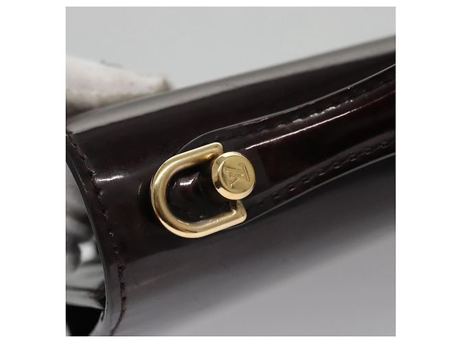 LOUIS VUITTON Vernis Monceau BB Borsa a Mano 2way Amarante M91580 LV Auth 101839 Bordò - vista 18