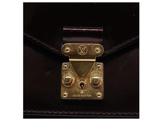 LOUIS VUITTON Vernis Monceau BB Borsa a Mano 2way Amarante M91580 LV Auth 101839 Bordò - vista 19
