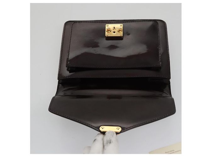 LOUIS VUITTON Vernis Monceau BB Borsa a Mano 2way Amarante M91580 LV Auth 101839 Bordò - vista 20