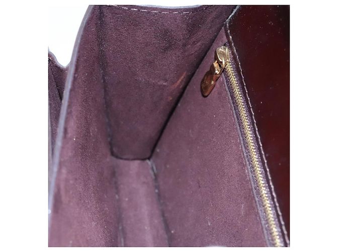 LOUIS VUITTON Vernis Monceau BB Borsa a Mano 2way Amarante M91580 LV Auth 101839 Bordò - vista 22