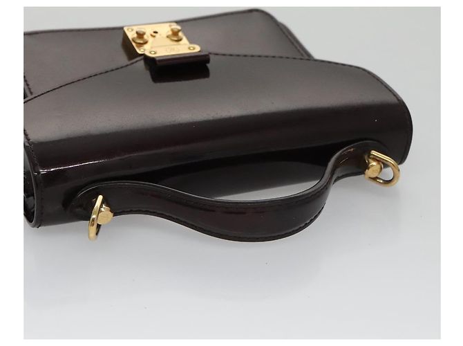 LOUIS VUITTON Vernis Monceau BB Borsa a Mano 2way Amarante M91580 LV Auth 101839 Bordò - vista 6
