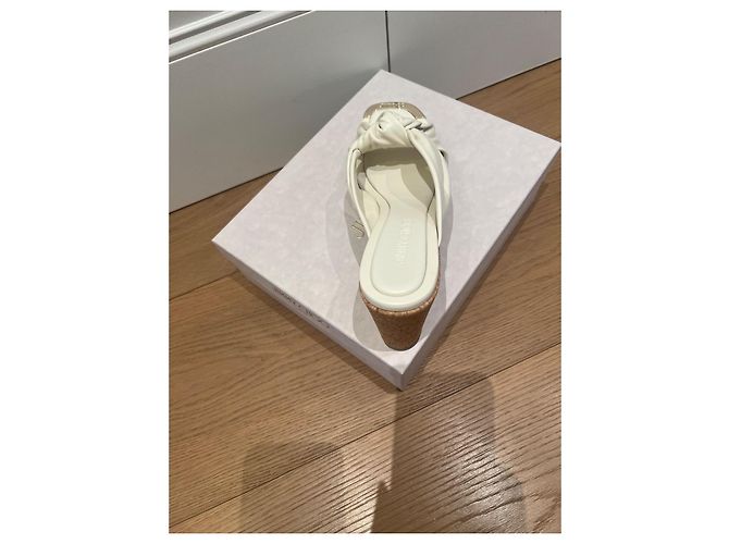 Jimmy Choo Mule espadrillas con zeppa Avenue Wedges 110 Bianco sporco - vista 4