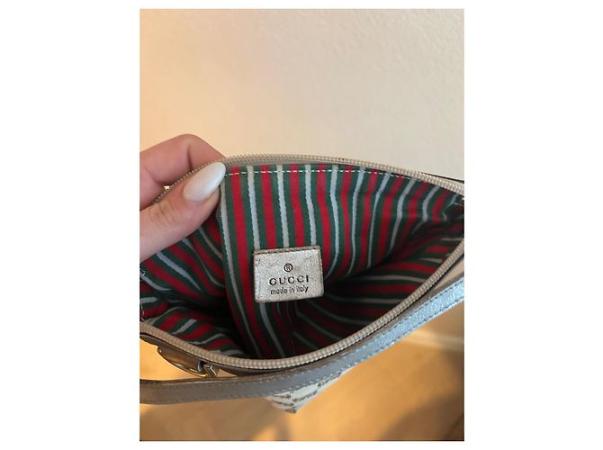 Ophidia Borsa Gucci Abby Beige in Tela - vista 4