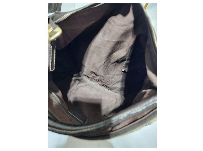 Borsa hobo Gucci GG in tela e pelle D Ring Beige/Marrone - vista 14