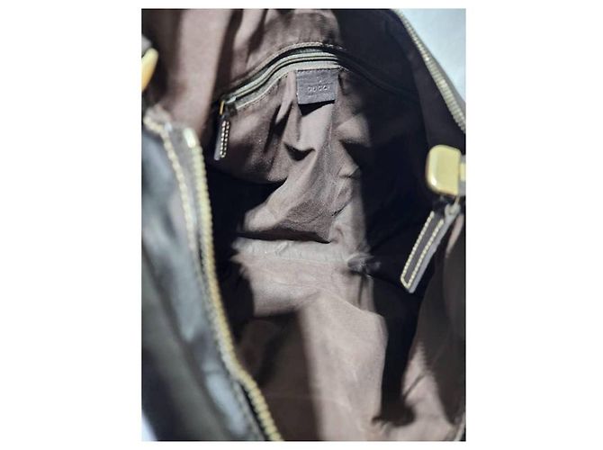 Borsa hobo Gucci GG in tela e pelle D Ring Beige/Marrone - vista 16
