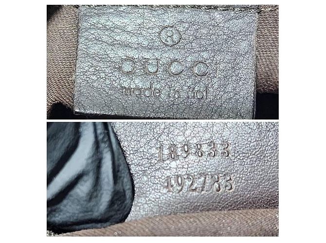 Borsa hobo Gucci GG in tela e pelle D Ring Beige/Marrone - vista 5
