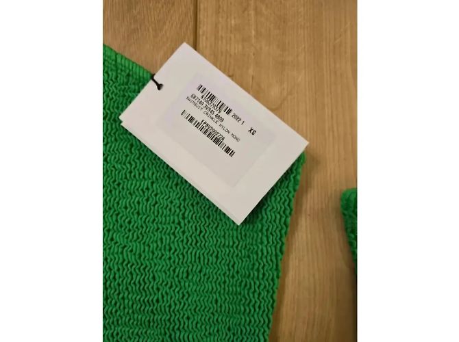 Bottega Veneta Ein-Schulter Badeanzug Einteiler Grün - Ansicht 3